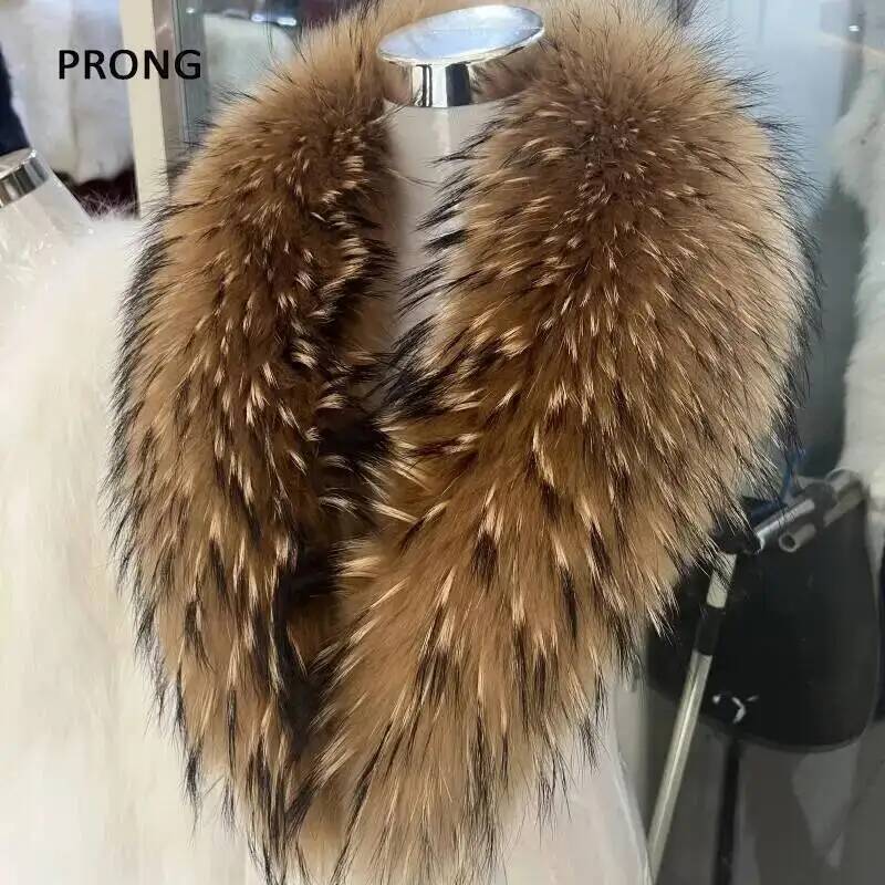Shawl Wrap Winter - ปกขนแรคคูนธรรมชาติผ้าพันคอขนเฟอร์แท้สำหรับผู้หญิงผ้าพันคอขนสัตว์คลุมไหล่ให้ความอบอุ่นหรูหราสำหรับฤดูหนาว