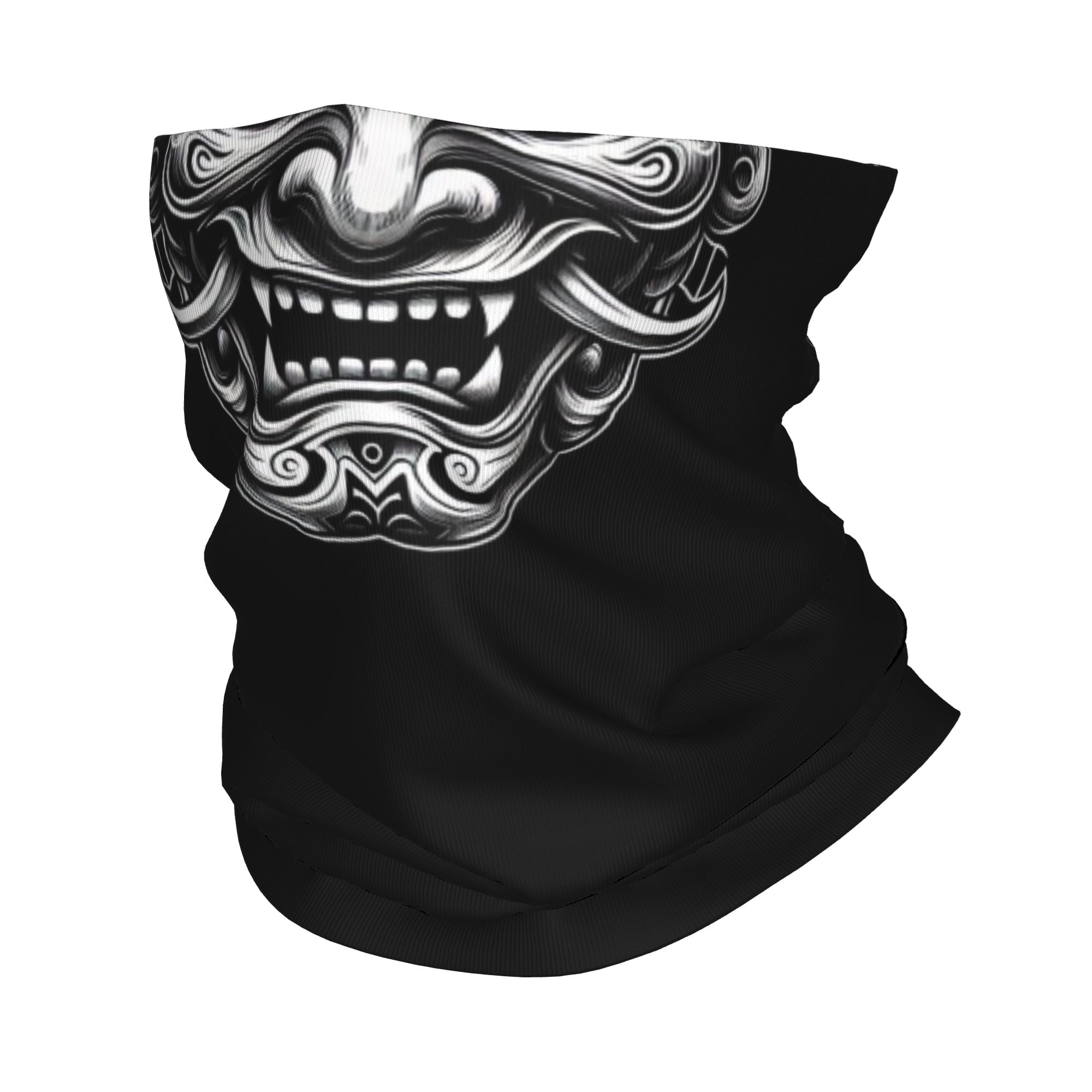 Neck Gaiter Fleece - ผ้าพันคอแบบซามูไรลายอสูร สำหรับฤดูหนาว ป้องกันลม สำหรับผู้หญิง ใช้คลุมหน้า สำหรับเล่นสกี