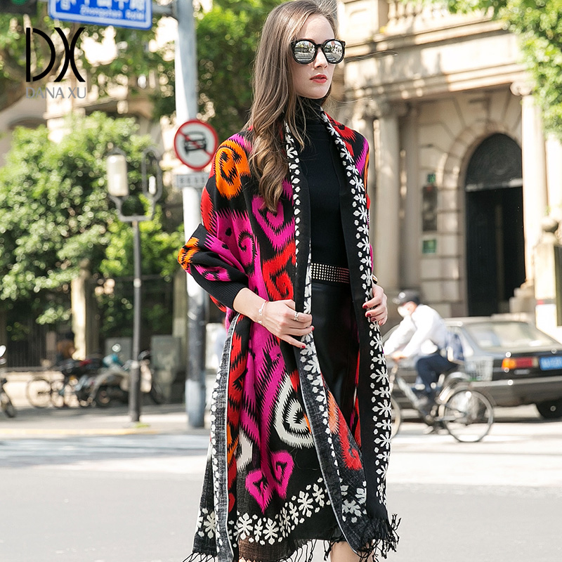 Cashmere Pashmina Wrap - แฟชั่นผ้าพันคอและผ้าคลุมไหล่ผู้หญิงแบรนด์หรูขนาดใหญ่ Pashmina อบอุ่นฤดูหนาว Poncho ผ้าห่มผ้าคลุมไหล่แคชเมียร์ Hijabs