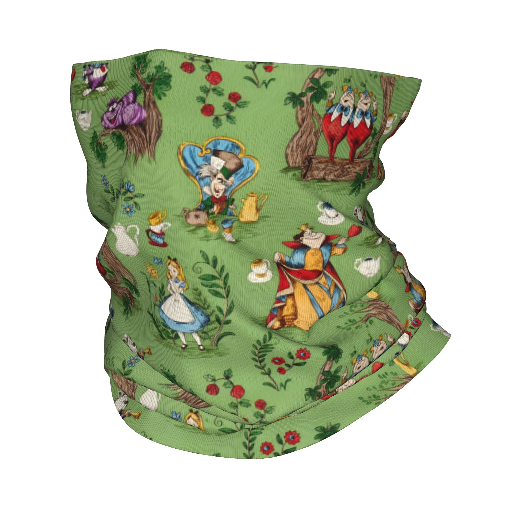 Neck Gaiter Fleece - ผ้าพันคอแบบพันคอ A-Alice in W-Wonderland สำหรับผู้ชายและผู้หญิง ใช้ในฤดูหนาว