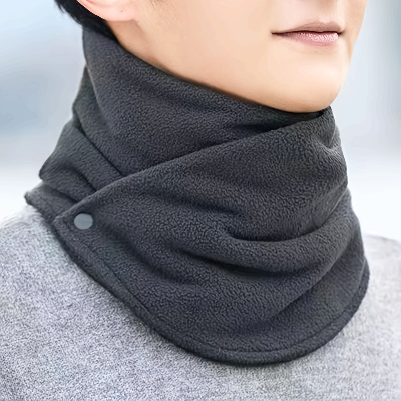 Neck Gaiter Fleece - ผ้าคลุมคอแบบหนาบุด้วยขนแกะสำหรับฤดูหนาว 1 ชิ้น - ผ้าพันคอกันลมอุ่นสำหรับปั่นจักรยานและกิจกรรมกลางแจ้ง สำหรับผู้ชายและผู้หญิง