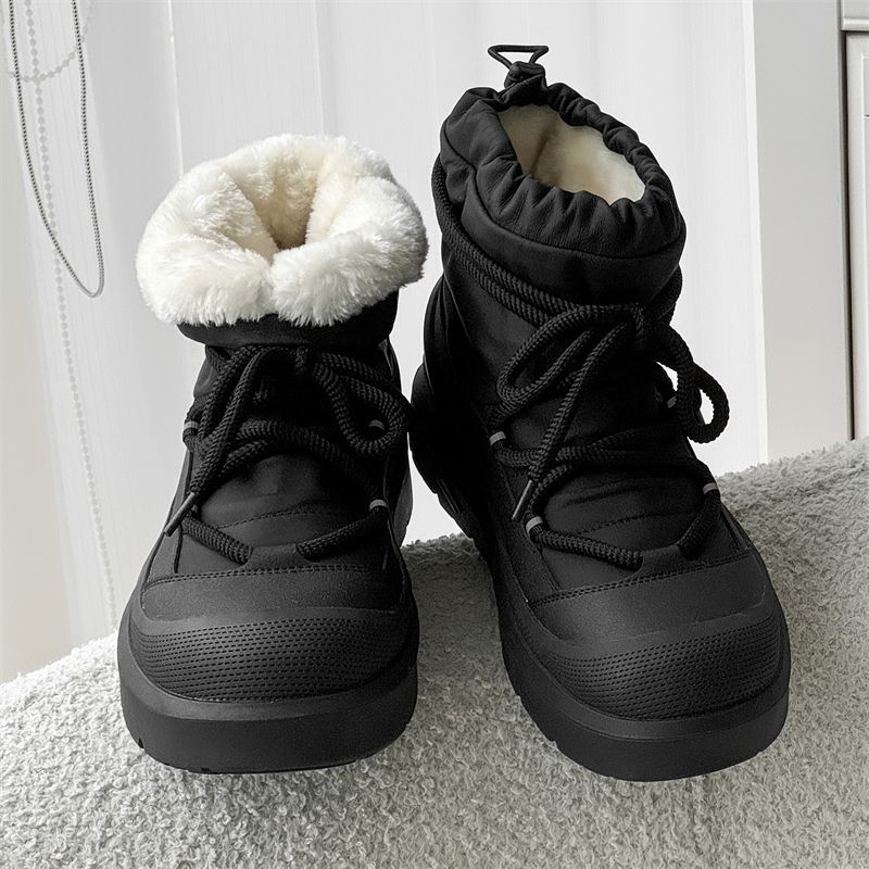 Waterproof Winter Boot - รองเท้าบูทหิมะผู้ชายแบบใหม่ ดีไซน์เนอร์ รองเท้าบูทหุ้มข้อสูงสำหรับฤดูหนาว รองเท้าลำลองกันน้ำกันลื่นสำหรับกิจกรรมกลางแจ้ง รองเท้าบูททำงานบุขนอุ่น