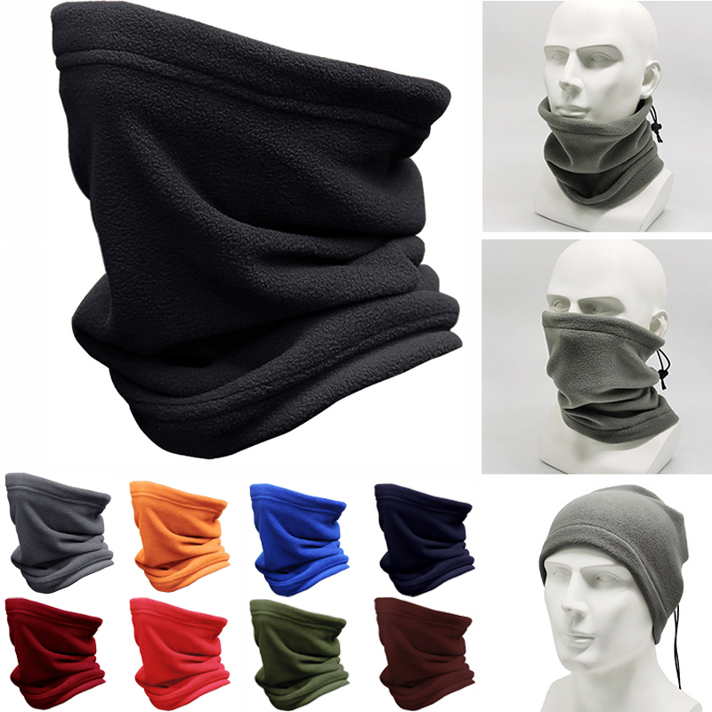 Neck Gaiter Fleece - ที่อุ่นคอในฤดูหนาวสำหรับผู้ชายและผู้หญิงที่คลุมคอผ้าฟลีซเก็บความร้อนผ้าปิดคอใส่เล่นสกีกันความเย็นสโนว์บอร์ดแบบครึ่งหน้าหน้ากากปิดหน้า