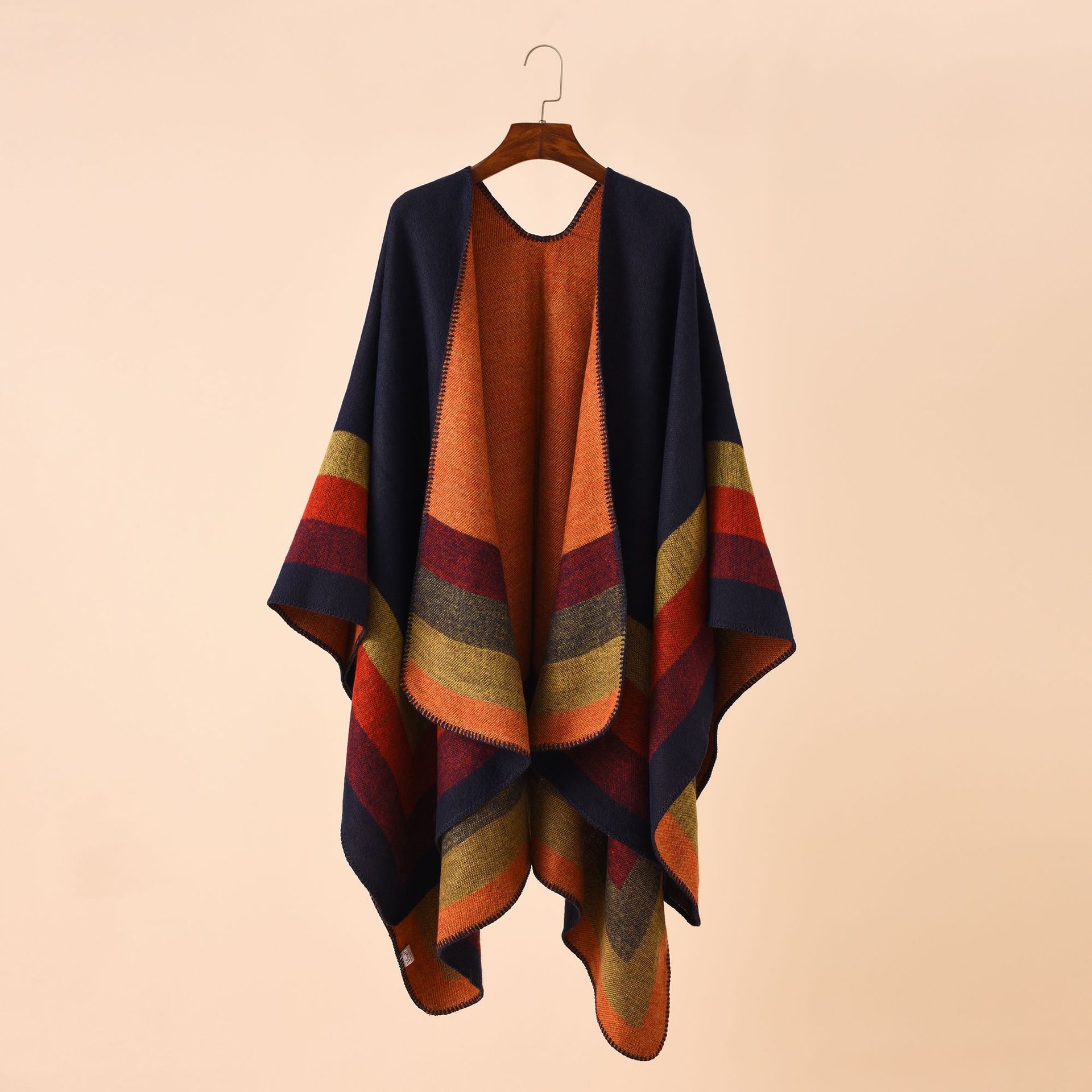 2024เสื้อปอนโชกันหนาวลายสก๊อตแ - Shawl Wrap Winter บทวิจารณ์และราคา