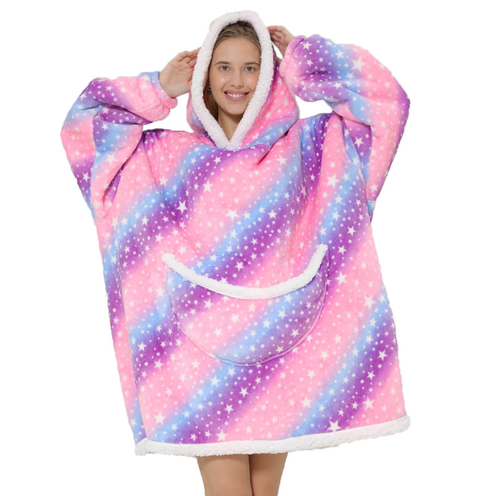 ผ้าห่มมีฮู้ดสำหรับผู้หญิง, ผ้า - Sherpa Hoodie Fleece บทวิจารณ์และราคา