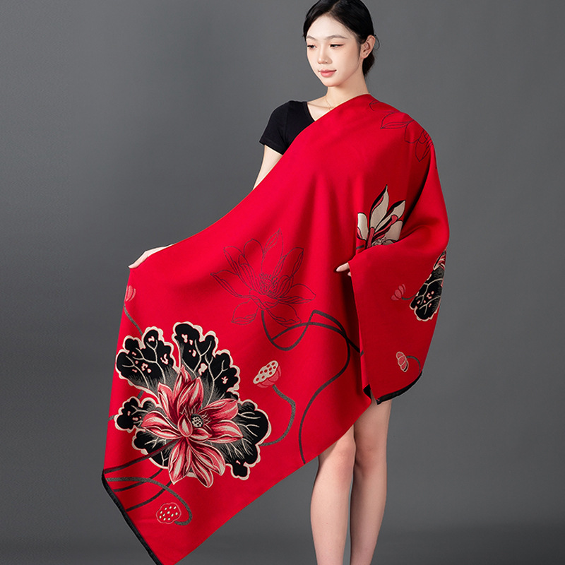 ผู้หญิงฤดูหนาวผ้าคลุมไหล่ผ้าพั - Shawl Wrap Winter บทวิจารณ์และราคา