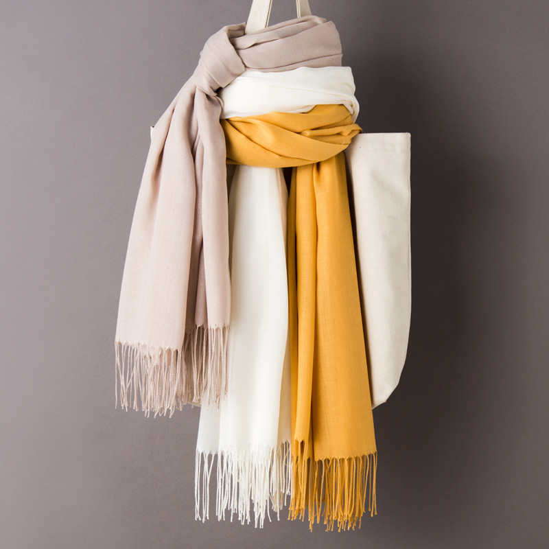 36 สีบางเลียนแบบแคชเมียร์ผู้หญ - Cashmere Pashmina Wrap บทวิจารณ์และราคา