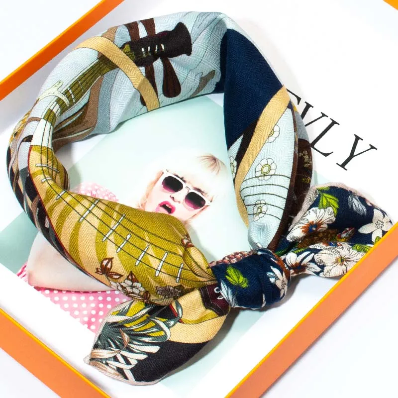 ผ้าพันคอไหมพรมลายพิมพ์ศิลปะตะว - Shawl Wrap Winter บทวิจารณ์และราคา