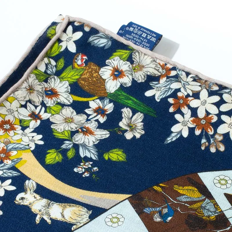 ผ้าพันคอไหมพรมลายพิมพ์ศิลปะตะว - Shawl Wrap Winter บทวิจารณ์และราคา