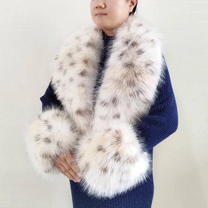 ผ้าพันคอขนเฟอร์เทียมลายสุนัขจิ - Shawl Wrap Winter บทวิจารณ์และราคา