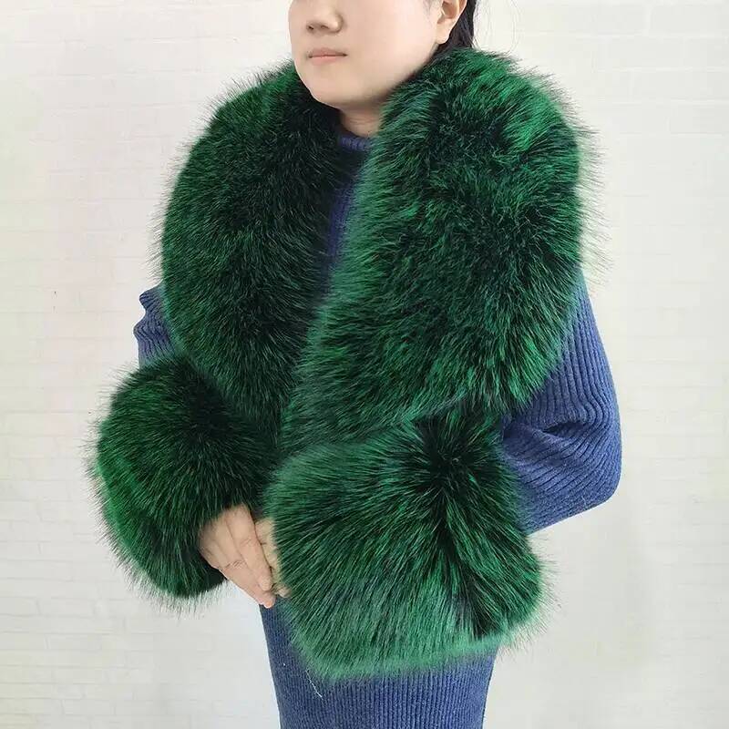 ผ้าพันคอขนเฟอร์เทียมลายสุนัขจิ - Shawl Wrap Winter บทวิจารณ์และราคา