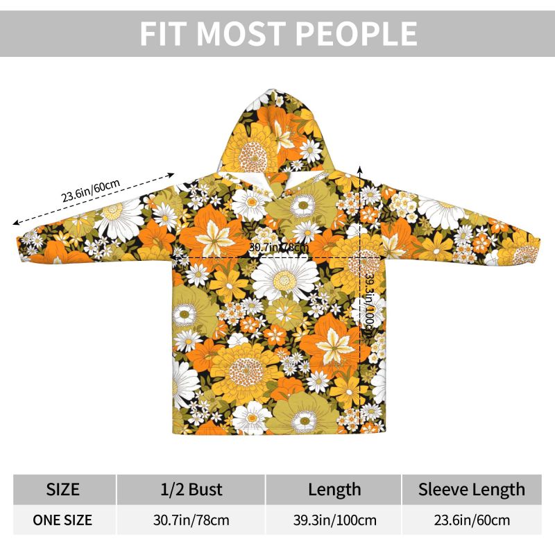 เสื้อฮู้ดผ้าห่มลายดอกไม้สไตล์ฮ - Sherpa Hoodie Fleece บทวิจารณ์และราคา