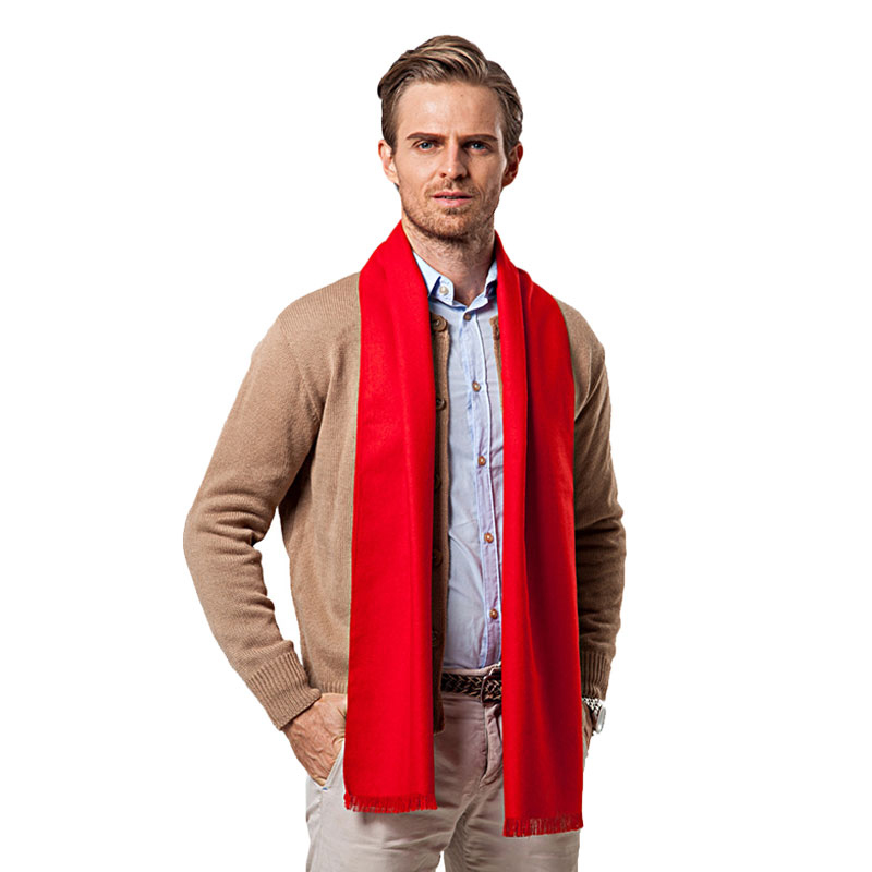 แฟชั่นฤดูหนาวสีทึบผู้ชายผ้าพัน - Wool Scarf Men บทวิจารณ์และราคา