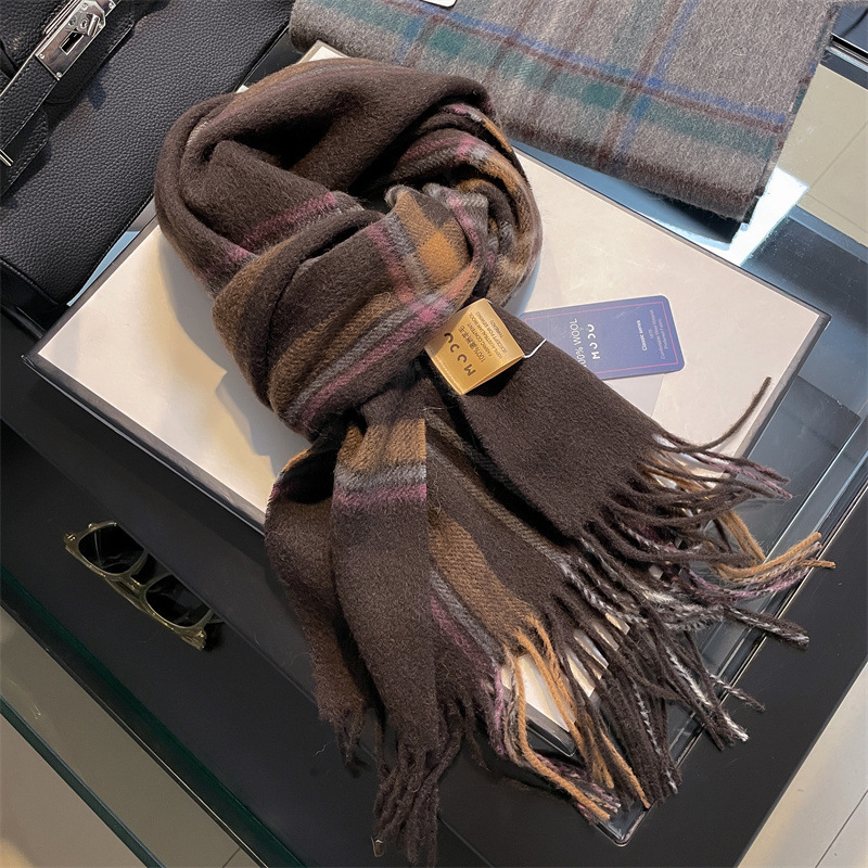 ผ้าพันคอผู้ชายขนสัตว์แท้ 100%  - Wool Scarf Men บทวิจารณ์และราคา