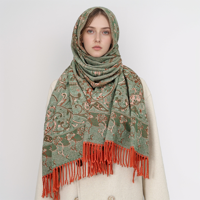 2024ผ้าพันคอผ้าแจ็คการ์ดลายพื้ - Shawl Wrap Winter บทวิจารณ์และราคา