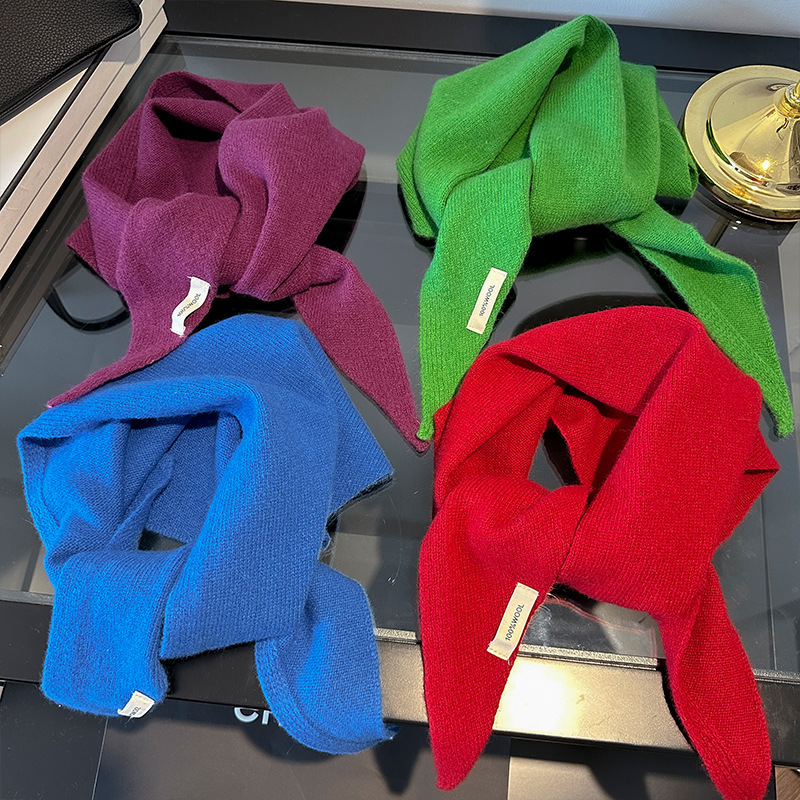 ผ้าพันคอไหมพรมถักสไตล์เกาหลี 1 - Shawl Wrap Winter บทวิจารณ์และราคา
