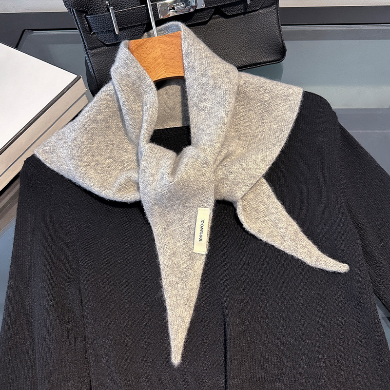 ผ้าพันคอไหมพรมถักสไตล์เกาหลี 1 - Shawl Wrap Winter บทวิจารณ์และราคา