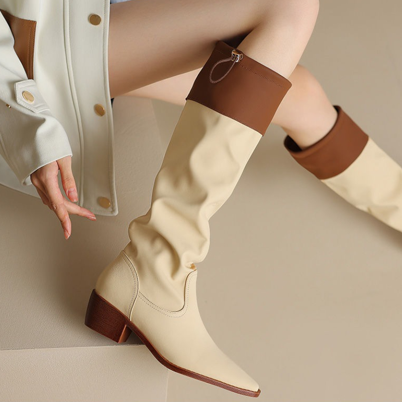 รองเท้าบูททรงเหลี่ยมสีแอปริคอท - Waterproof Winter Boot บทวิจารณ์และราคา