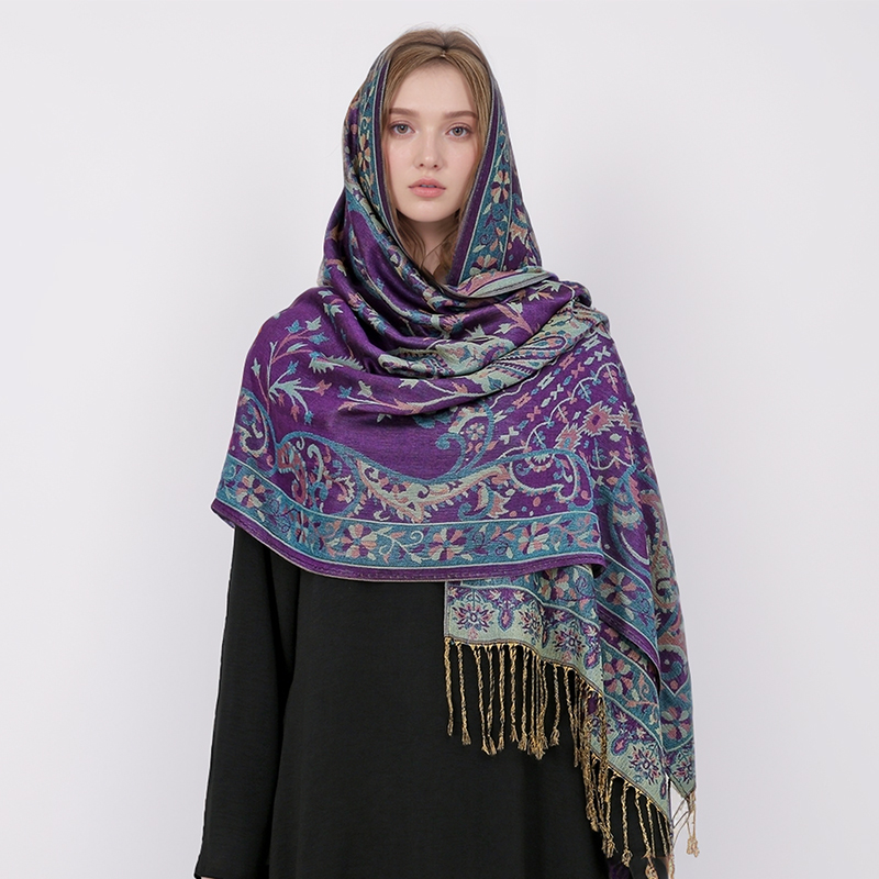 สไตล์ชาติพันธุ์กลางแจ้งผู้หญิง - Cashmere Pashmina Wrap บทวิจารณ์และราคา
