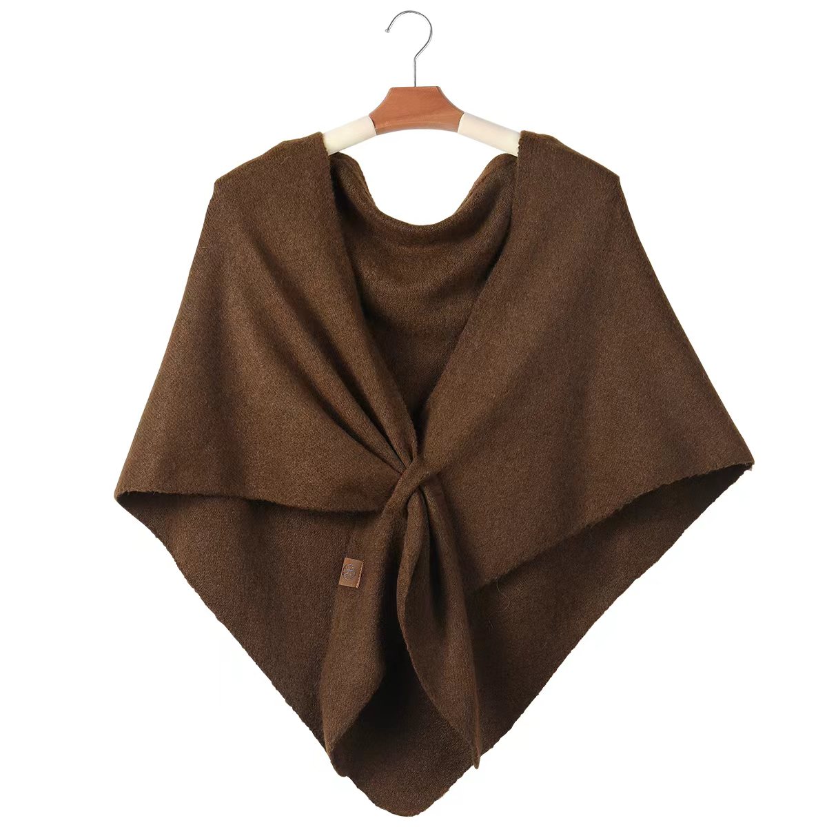 ผ้าคลุมไหล่สามเหลี่ยมถักสีพื้น - Shawl Wrap Winter บทวิจารณ์และราคา