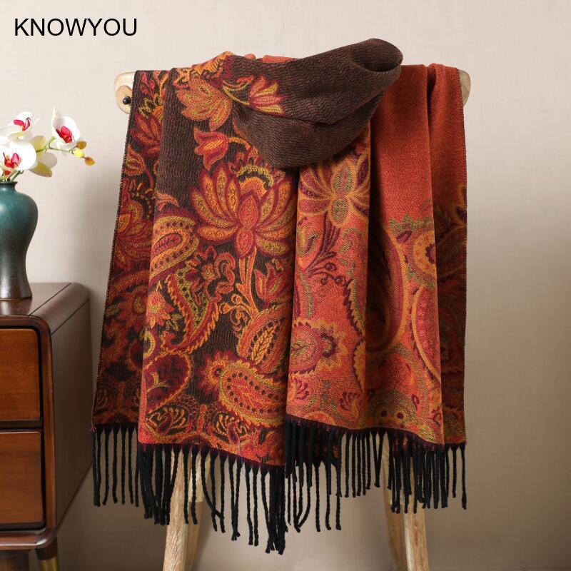 ผ้าคลุมศีรษะแบบกลับด้านได้ ผลิ - Cashmere Pashmina Wrap บทวิจารณ์และราคา