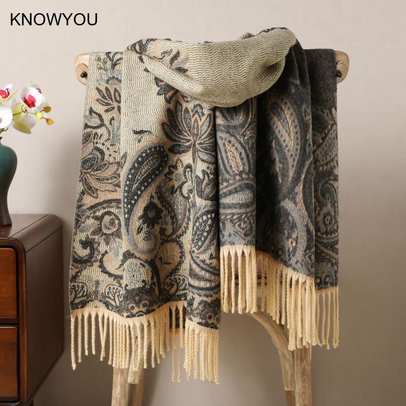 ผ้าคลุมศีรษะแบบกลับด้านได้ ผลิ - Cashmere Pashmina Wrap บทวิจารณ์และราคา
